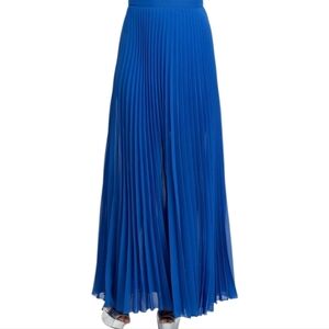 bebe | Pleated Maxi Skirt In Nautical Blue Size Large